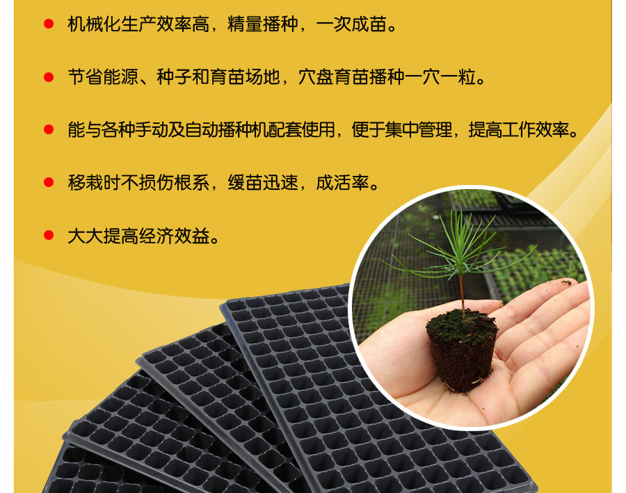 云农牌穴盘0.8厚（125g）128孔育苗穴盘 价格、厂家与产品详情